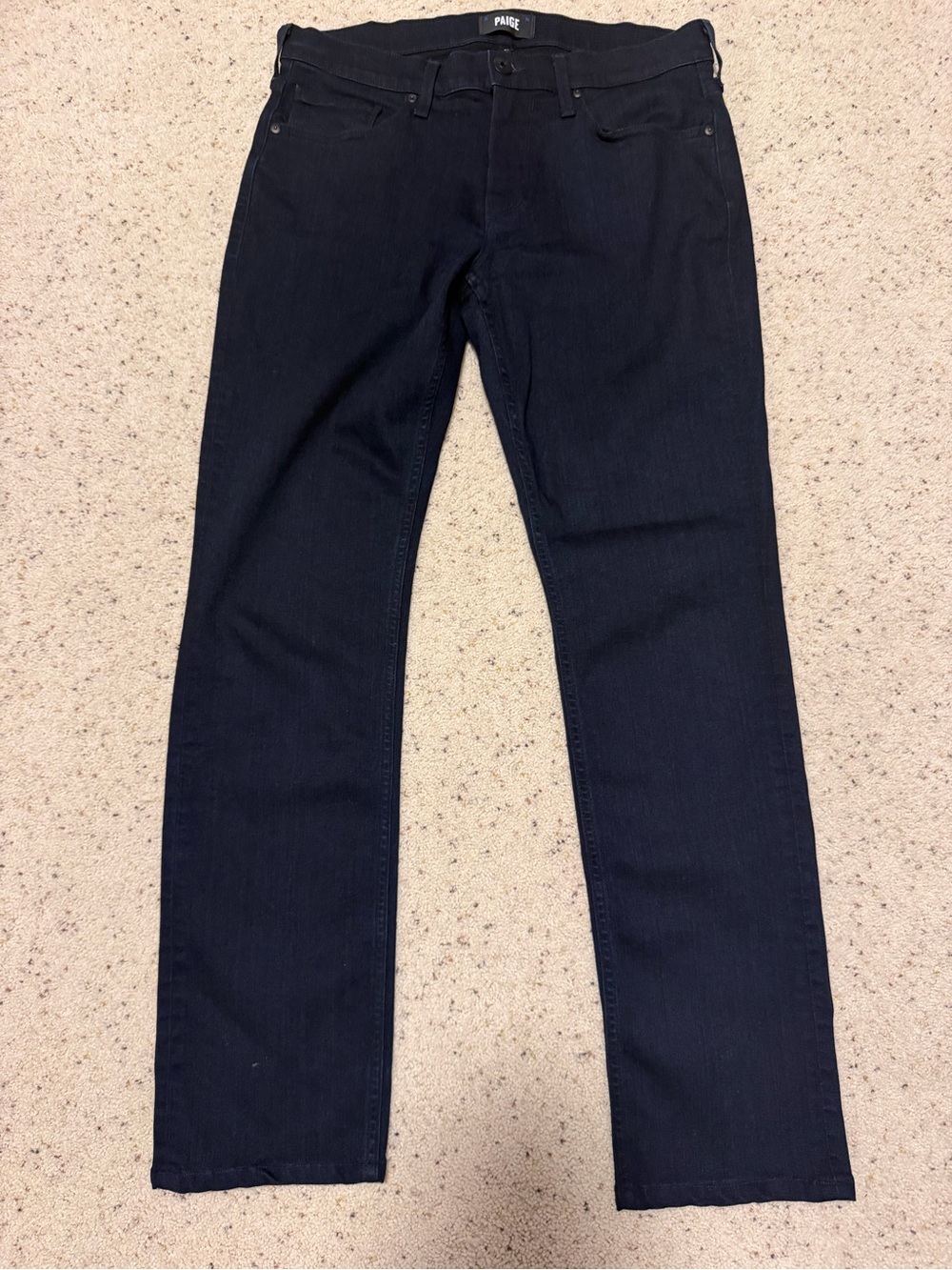 Paige Men's Dark Blue Straight-Leg Jeans 30
